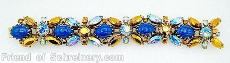 Schreiner 2 strand 5 large oval cab 20 navette 5 chaton gold fluss lapis oval cab gold metalic navette ab navette goldtone jewelry