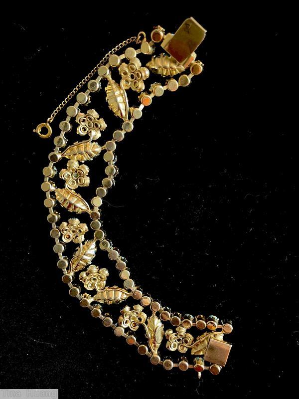 Schreiner 7 flower head 8 tilted navette 2 strands of chaton turquoise navette ice blue nvaette pearl seeds opaque baby blue small chaton ice blue small chaton jewelry