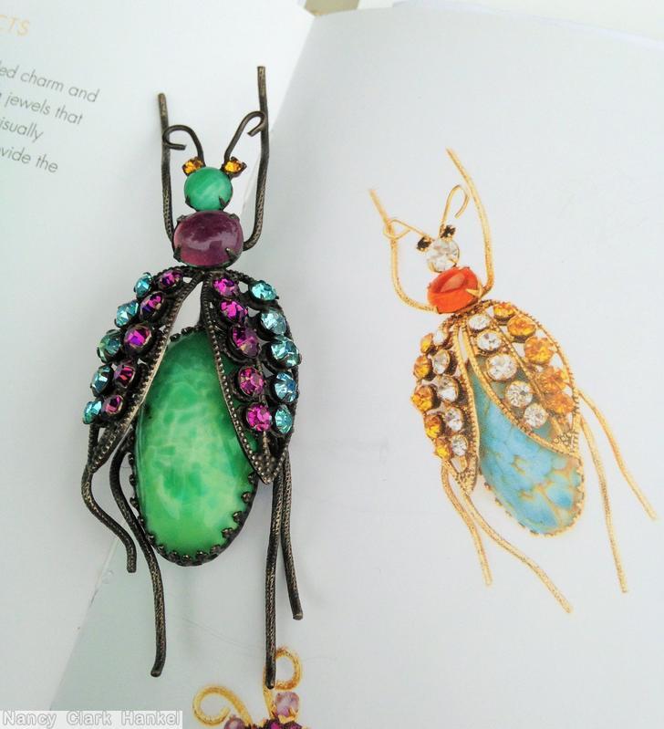 Schreiner 2 whisker long oval cab body bug 2 antenna 2 wired seeds wing marbled green large oval cab purple ice blue jewelry