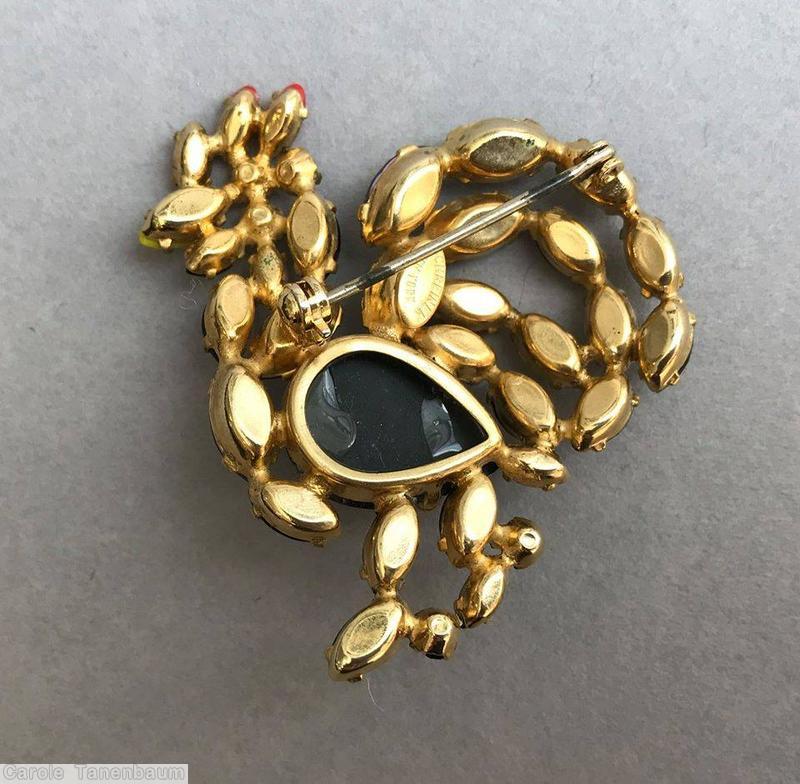 Schreiner rooster jet coral lime jewelry