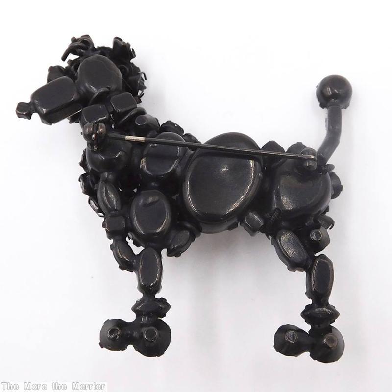 Schreiner standing poodle crystal jewelry
