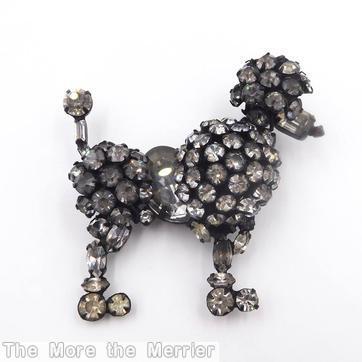 Schreiner standing poodle crystal jewelry