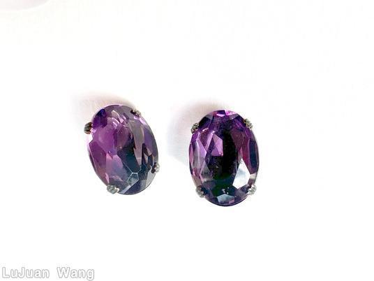 Schreiner 1 large oval cab purple jewelry