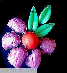 Schreiner 5 large lava stone 3 petal stone 1 center round cab coral round cab apple green petal stone lavender lava stone jewelry