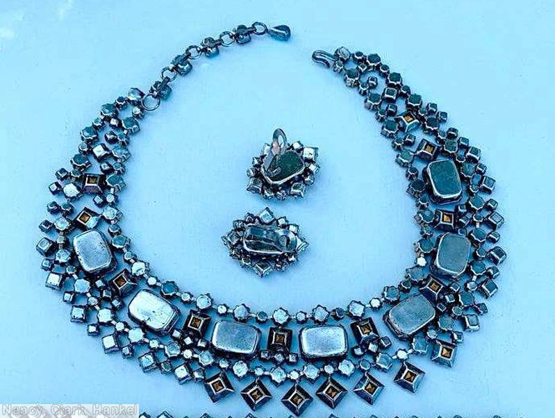 Schreiner large emerald cut bicolor stone varied size square stone bicolor ruby clear aqua large emerald cut purple square stone clear aqua stone jewelry